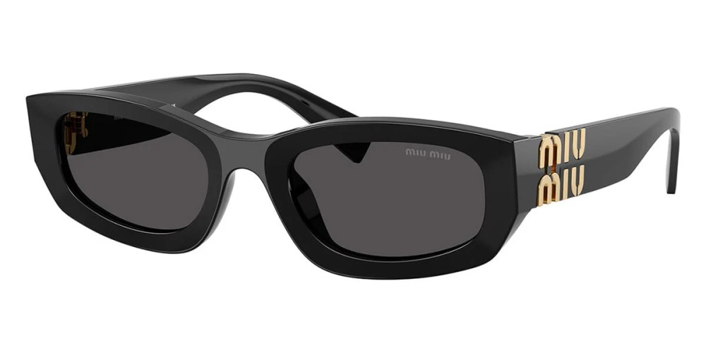 MIU MIU MU B04S - 16K08Z - 53 Lunettes de soleil Noir Angulaire
