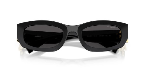 MIU MIU MU B04S - 16K08Z - 53 Lunettes de soleil Noir Angulaire
