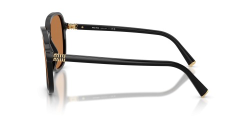 MIU MIU MU B01S - 16K90Q - 58 Lunettes de soleil Black Pillow (Rounded)