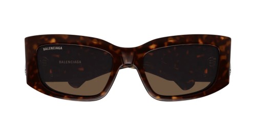 Balenciaga BB0360S - 002 - 56 Lunettes de soleil Marron, À motifs Angulaire