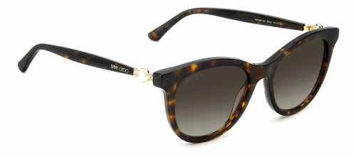 Jimmy Choo ANNABETH/S - 086HA - 51 Lunettes de soleil Havana Pillow (Rounded)