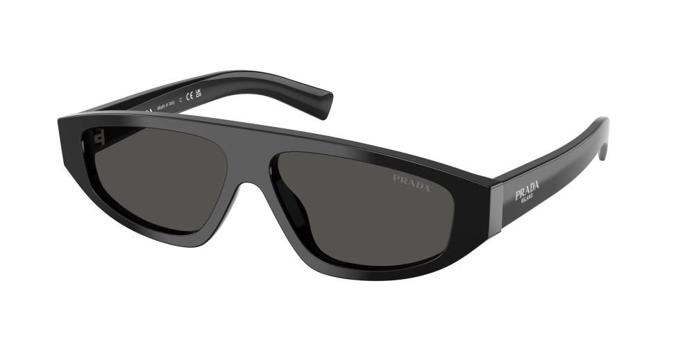 PRADA PR C02S - 16K08Z - 57 Lunettes de soleil Noir Angulaire