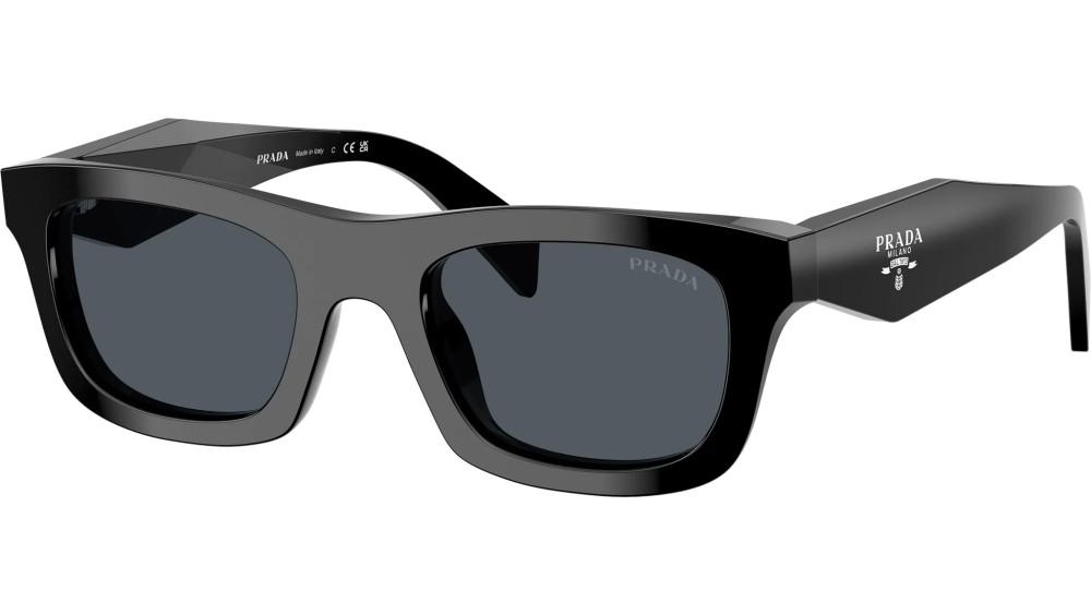 PRADA PR C06S - 16K70B - 50 Lunettes de soleil Noir Coussin arrondi