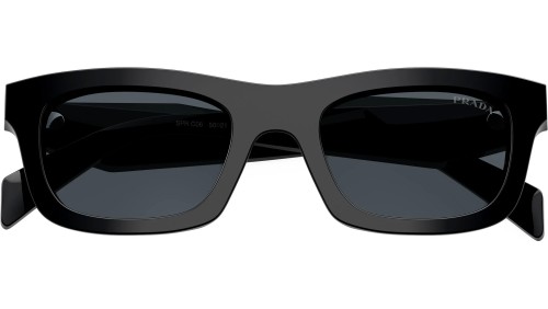 PRADA PR C06S - 16K70B - 50 Lunettes de soleil Noir Coussin arrondi