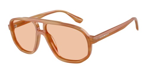 EMPORIO ARMANI EA4263U - 632873 - 57 Lunettes de soleil Rayé brun clair Pilote (Aviateur)