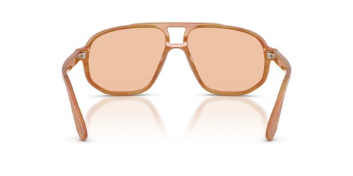 EMPORIO ARMANI EA4263U - 632873 - 57 Lunettes de soleil Rayé brun clair Pilote (Aviateur)