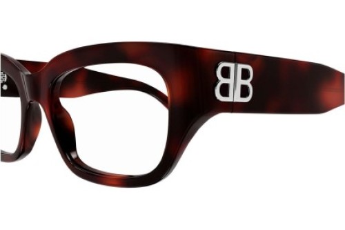 Balenciaga BB0363O - 002 - 54 Cadres optiques Marron, À motifs Angulaire