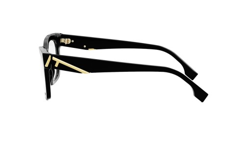 Fendi FE50073I - 001 - 52 Cadres optiques Noir Angulaire