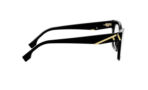 Fendi FE50073I - 001 - 52 Cadres optiques Noir Angulaire