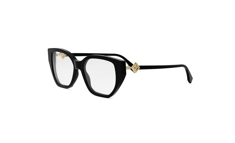 Fendi FE50100I - 001 - 53 Cadres optiques Black Cat Eye