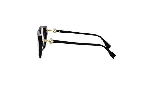 Fendi FE50100I - 001 - 53 Cadres optiques Black Cat Eye