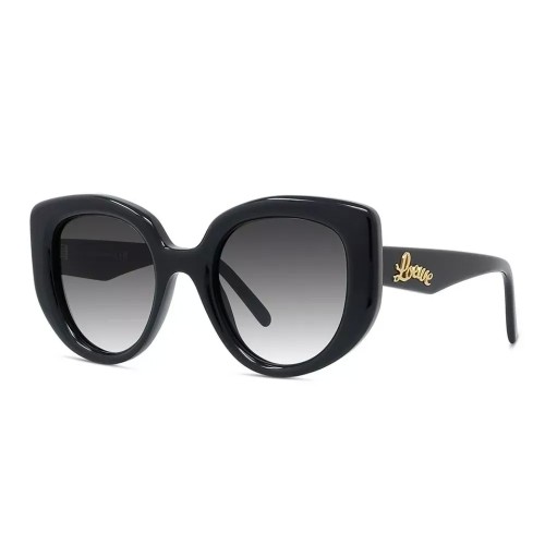Loewe LW40100I - 01B - 49 Lunettes de soleil Noir Papillon