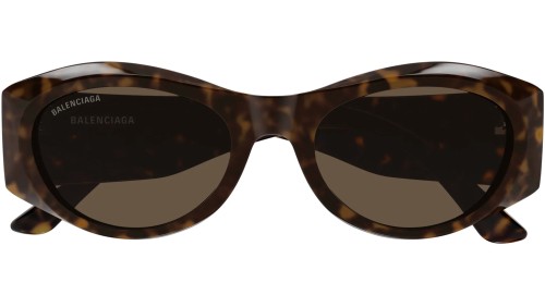 Balenciaga BB0396SK - 002 - 55 Lunettes de soleil Marron, À motifs Ovale