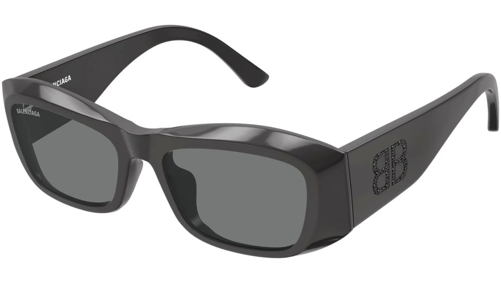 Balenciaga BB0397SA - 004 - 54 Lunettes de soleil Gris Angulaire