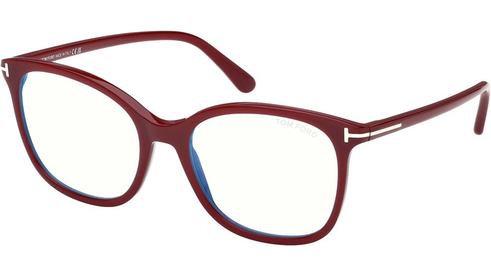 Tom Ford TF6089-B - 069 - 54 - AVEC DES VERRES À FILTRE ANTI LUMIÈRE BLEU-VIOLET Cadres optiques Bordeaux Coussin arrondi