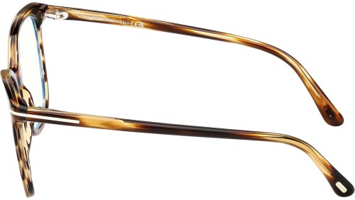 Tom Ford TF6089-B - 055 - 54 - AVEC DES VERRES À FILTRE ANTI LUMIÈRE BLEU-VIOLET Cadres optiques Havanna Pillow (Rounded)