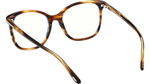 Tom Ford TF6089-B - 055 - 54 - AVEC DES VERRES À FILTRE ANTI LUMIÈRE BLEU-VIOLET Cadres optiques Havanna Pillow (Rounded)
