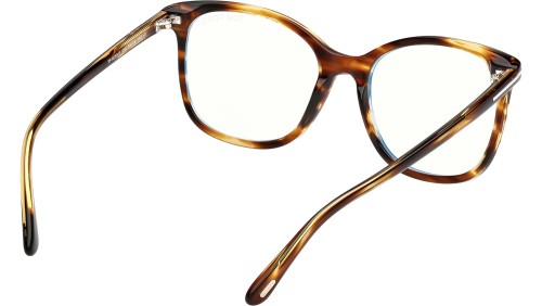 Tom Ford TF6089-B - 055 - 54 - AVEC DES VERRES À FILTRE ANTI LUMIÈRE BLEU-VIOLET Cadres optiques Havanna Pillow (Rounded)