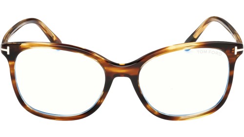 Tom Ford TF6089-B - 055 - 54 - AVEC DES VERRES À FILTRE ANTI LUMIÈRE BLEU-VIOLET Cadres optiques Havanna Pillow (Rounded)
