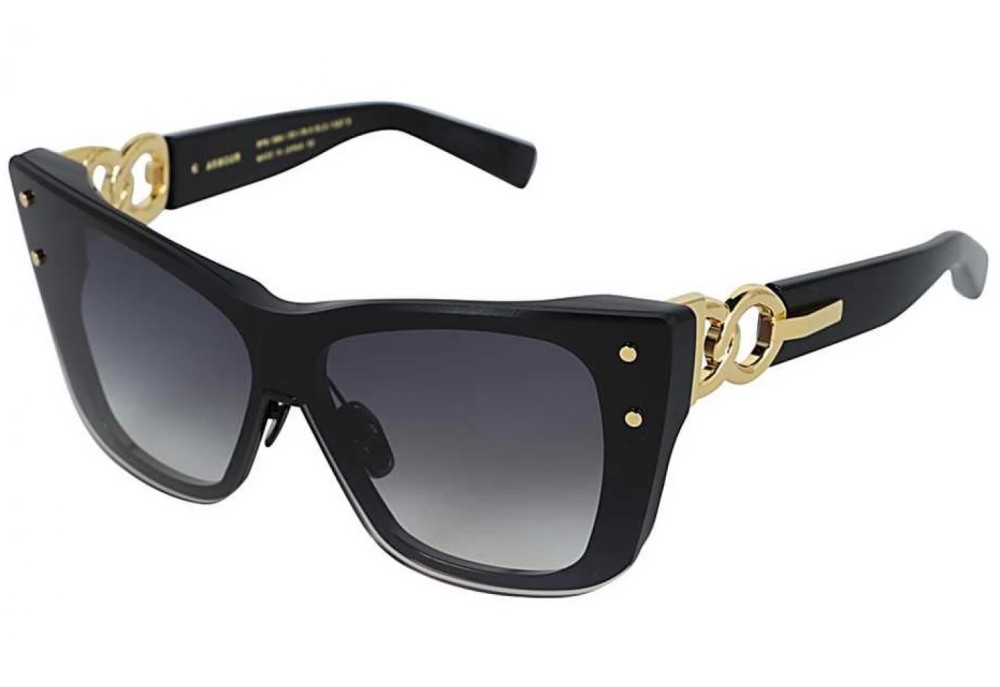 Balmain BPS-106 ARMOUR - A - 150 Lunettes de soleil Marron, Blanc Œil de chat