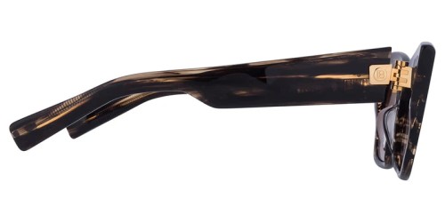 Balmain BPS-101 B-II - B - 55 Lunettes de soleil Marron, À motifs Œil de chat