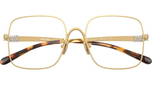 MIU MIU MU 51YV - 5AK1O1 - 53 Cadres optiques Or Angulaire