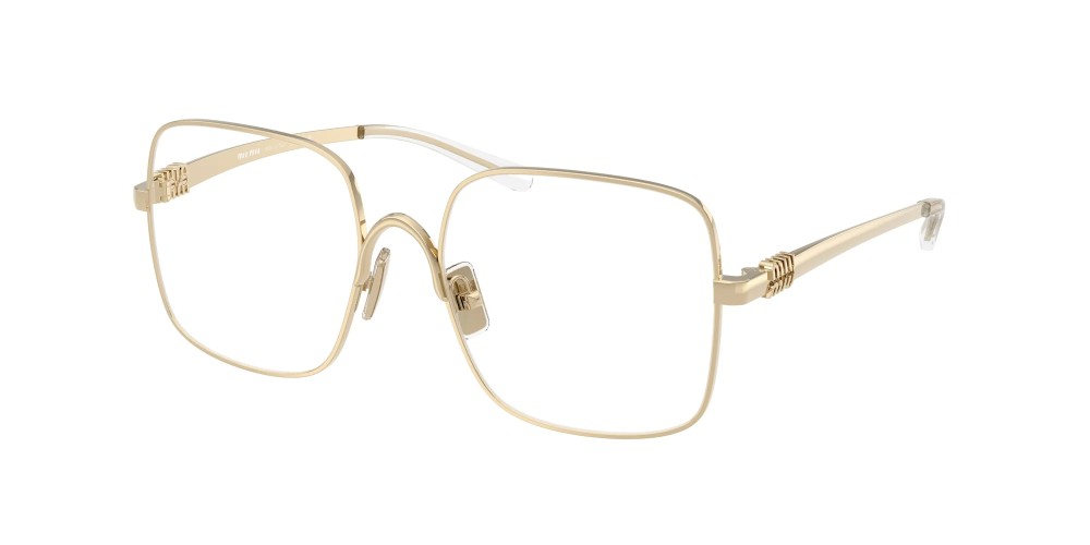 MIU MIU MU 51YV - ZVN1O1 - 53 Cadres optiques Or pâle Angulaire