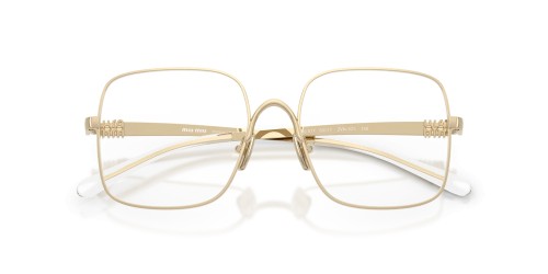 MIU MIU MU 51YV - ZVN1O1 - 53 Cadres optiques Or pâle Angulaire