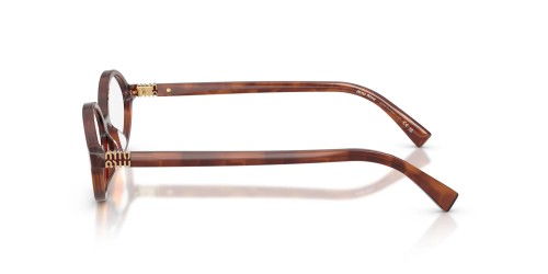 MIU MIU MU 01XV - 26E1O1 - 50 Cadres optiques Rayé tabac Ovale