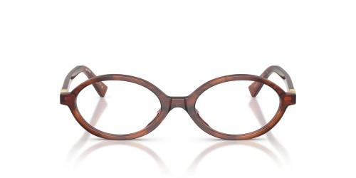 MIU MIU MU 01XV - 26E1O1 - 50 Cadres optiques Rayé tabac Ovale