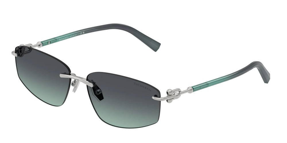 TIFFANY & CO. TF3114 - 60012G - 59 Lunettes de soleil Argent Angulaire