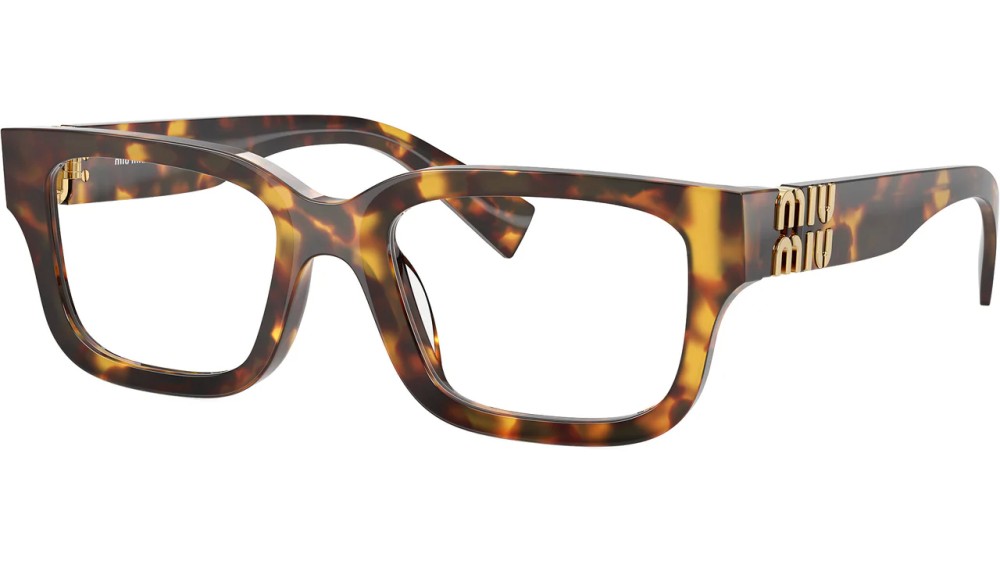 MIU MIU MU 02YV - 14L1O1 - 53 Cadres optiques Havane miel Angulaire