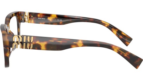 MIU MIU MU 02YV - 14L1O1 - 53 Cadres optiques Havane miel Angulaire