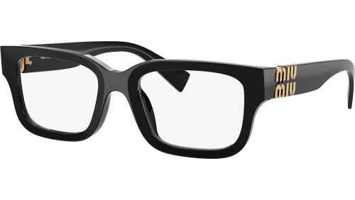 MIU MIU MU 02YV - 16K1O1 - 53 Cadres optiques Noir Angulaire