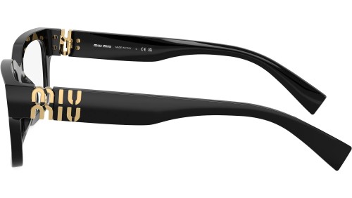 MIU MIU MU 02YV - 16K1O1 - 53 Cadres optiques Noir Angulaire