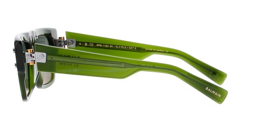 Balmain BPS-116 B-III - C - 56 Lunettes de soleil Vert Dessus plat