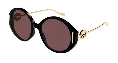 Gucci GG1202S - 001 - 57 Lunettes de soleil Noir Rond