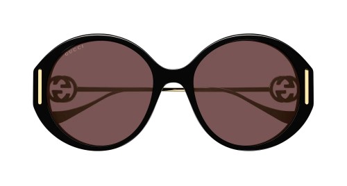Gucci GG1202S - 001 - 57 Lunettes de soleil Noir Rond