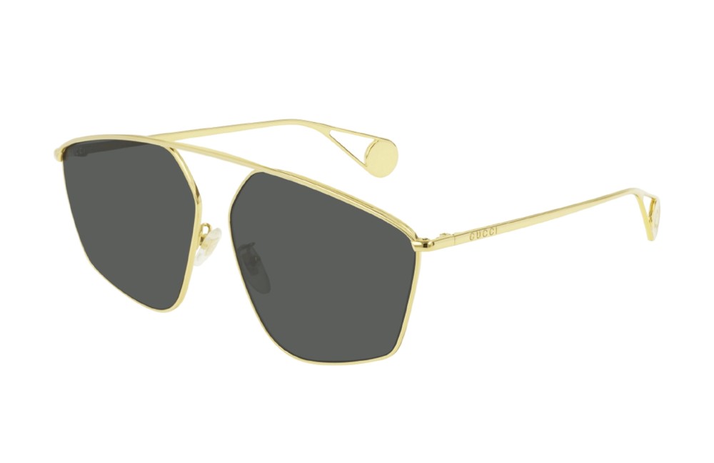 Gucci GG0437SA - 002 - 60 Lunettes de soleil Or Pilote (Aviateur)