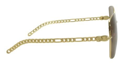 Gucci GG0724S WITHOUT CHAIN - 002 - 61 Lunettes de soleil Or Angulaire