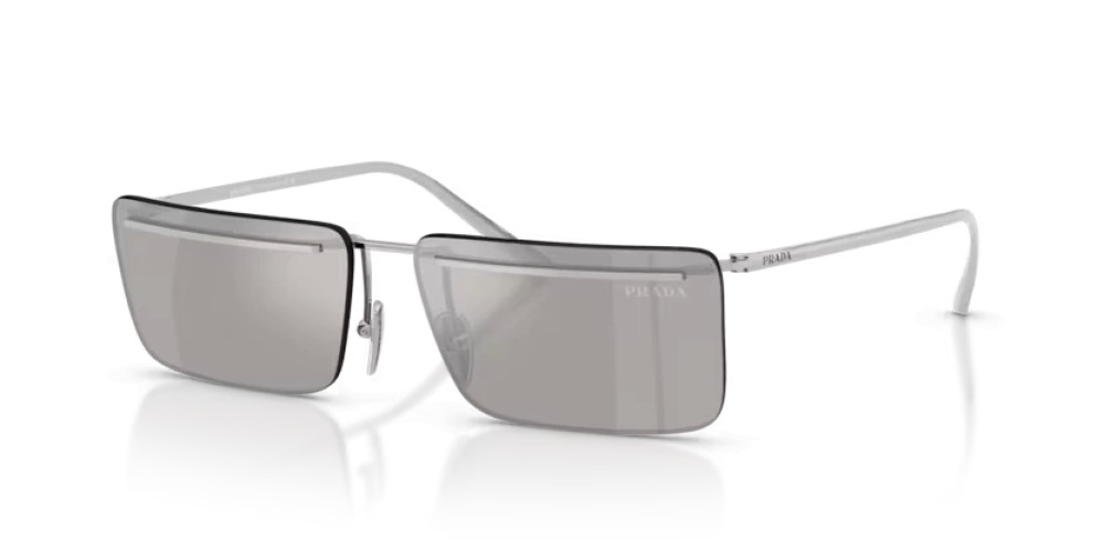 PRADA PR C53S - 1BC60N - 60 Lunettes de soleil Argent Rectangle