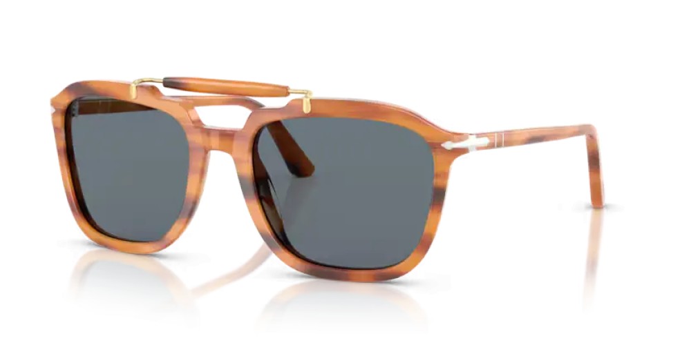 Persol PO0203S - 960/R5 - 57 Lunettes de soleil Rayé marron Angulaire