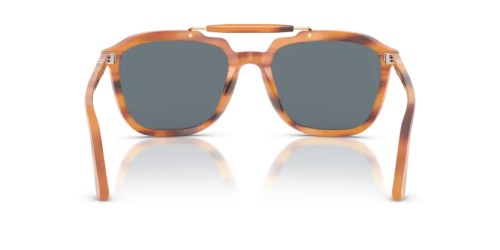 Persol PO0203S - 960/R5 - 57 Lunettes de soleil Rayé marron Angulaire
