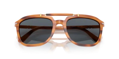Persol PO0203S - 960/R5 - 57 Lunettes de soleil Rayé marron Angulaire