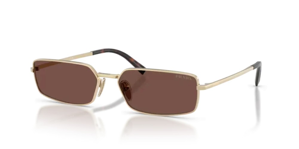 PRADA PR A60S - ZVN80T - 59 Lunettes de soleil Or pâle Rectangle