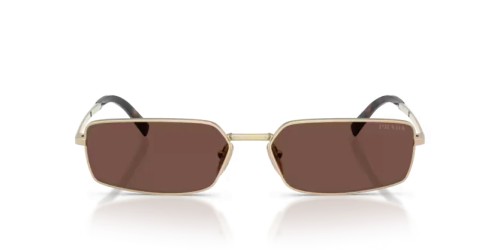 PRADA PR A60S - ZVN80T - 59 Lunettes de soleil Or pâle Rectangle