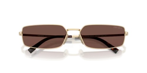 PRADA PR A60S - ZVN80T - 59 Lunettes de soleil Or pâle Rectangle