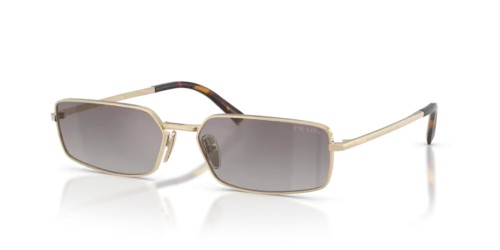 PRADA PR A60S - ZVN30C - 59 Lunettes de soleil Or pâle Rectangle