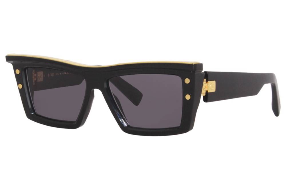 Balmain BPS-131 B-VII - A - 55 Lunettes de soleil Or, Noir Angulaire