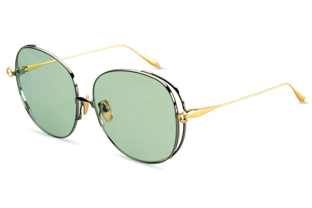 Dita AROHZ DTS156-A - 03 - 63 Lunettes de soleil Or Coussin arrondi